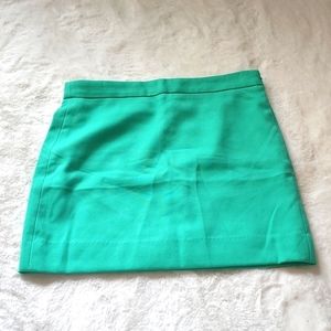 Structured Green Mini Skirt - Size 4